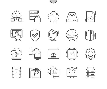 Hosting Well-crafted Pixel Perfect Vector Thin Line Icons 30 2x Grid for Web Graphics and Apps. Simple Minimal Pictogram