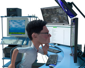 funny geek, nerd or just a normal guy cartoon