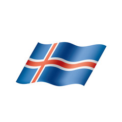 Iceland flag, vector illustration