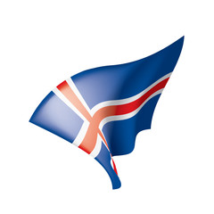 Iceland flag, vector illustration