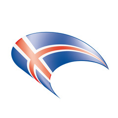 Iceland flag, vector illustration