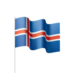 Iceland flag, vector illustration