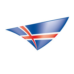 Fototapeta premium Iceland flag, vector illustration
