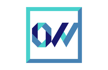 OW Square Ribbon Letter Logo
