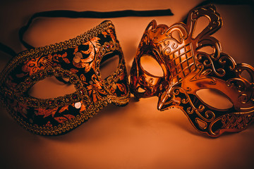Couple of carnival masks