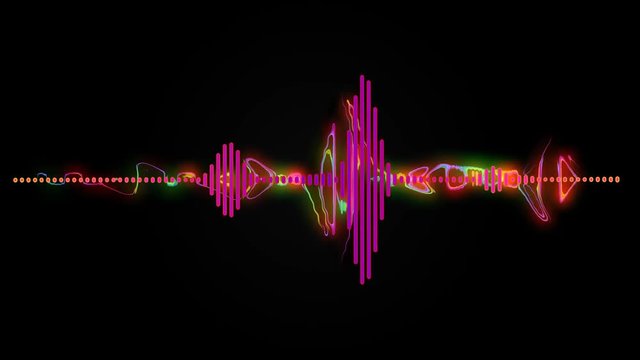 digital audio sound spectrum black background