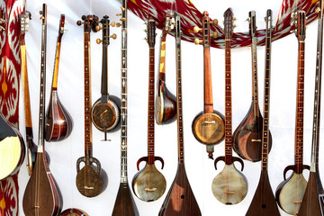 A stringed musical instrument, the national musical instrument of the Uzbekistan