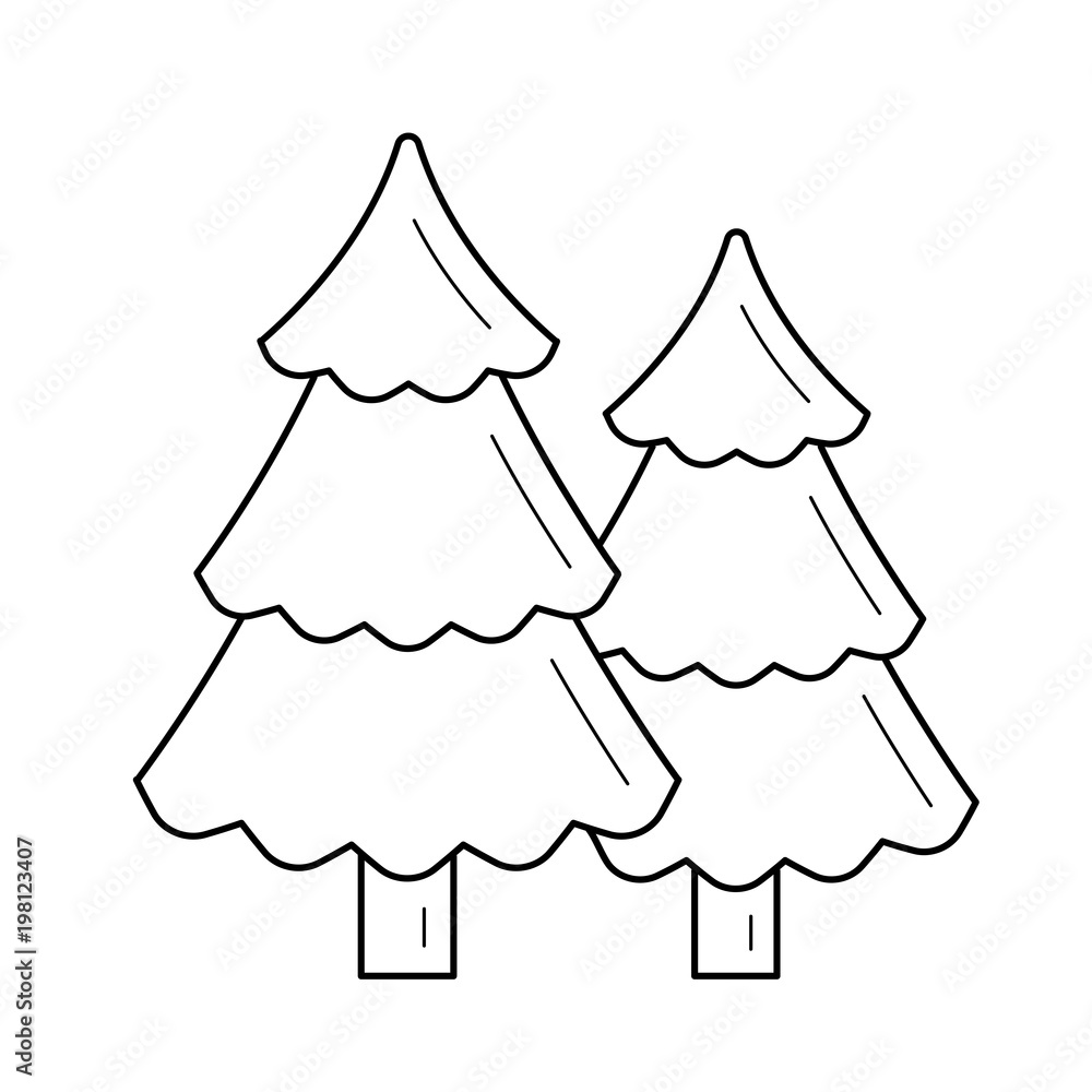 Poster forest vector line icon isolated on white background. forest line icon for infographic, website or a