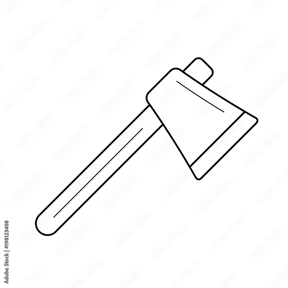 Poster axe vector line icon isolated on white background. axe line icon for infographic, website or app. ic