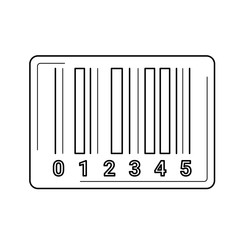 Barcode vector line icon isolated on white background
