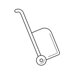 Suitcase line icon isolated on white background. Suitcase line icon for infographic, website or app. Icon designed on a grid system.