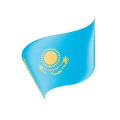 Kazakhstan flag, vector illustration