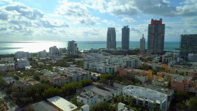 Stock drone footage Miami Beach Florida
