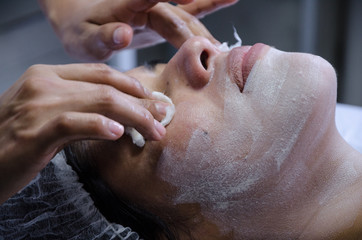 Naklejka premium Facial Cleansing
