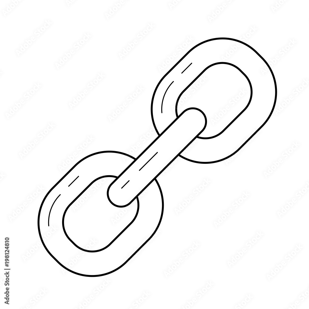 Poster link vector line icon isolated on white background