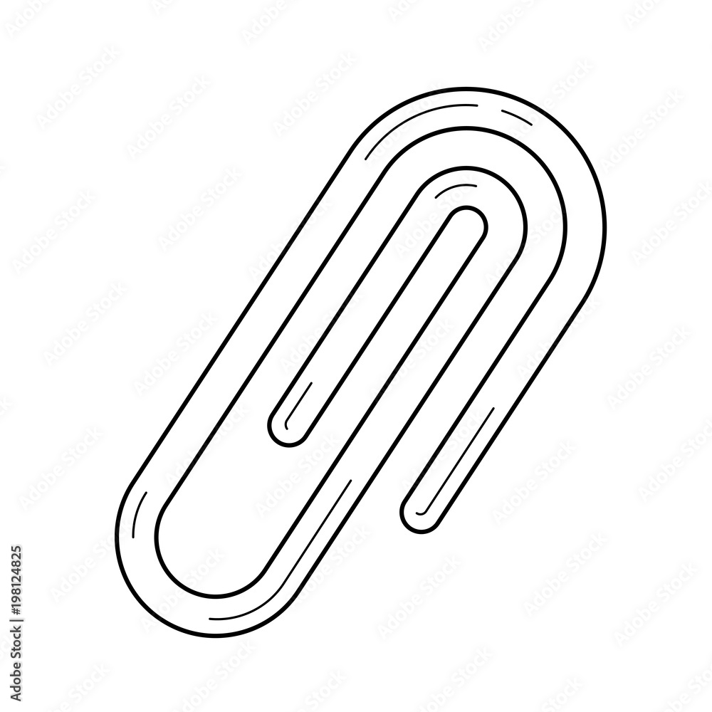 Poster attachment vector line icon isolated on white background