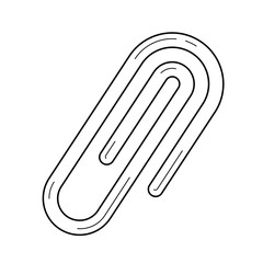 Obraz premium Attachment vector line icon isolated on white background