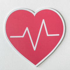 Heart disease medicine cut out icon