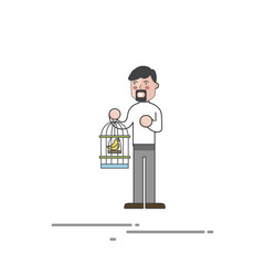 Illustration set of pet shop