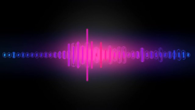 digital audio sound spectrum black background
