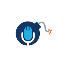 Podcast Bomb Logo Icon Design
