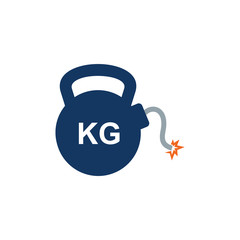 Kettle Bell Bomb Logo Icon Design
