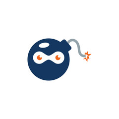 Ninja Bomb Logo Icon Design