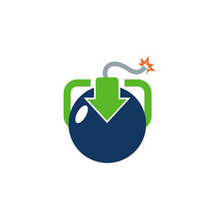 Download Bomb Logo Icon Design