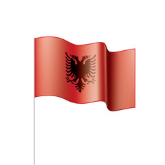 Albania flag, vector illustration
