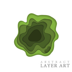 Abstract Layer Art with paper cut shapes. Vector design layout for business presentations, flyers, posters and invitations