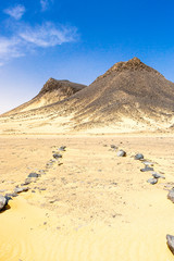 White Desert at Farafra in the Sahara of Egypt. Africa.