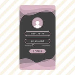 abstract login form design
