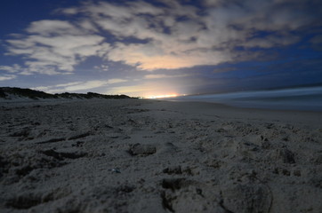 City Beach Sand view by night