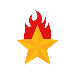 Fire Star Logo Icon Design