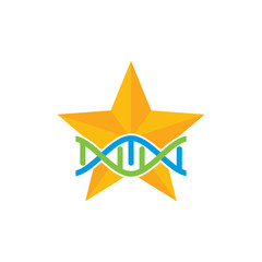 Dna Star Logo Icon Design