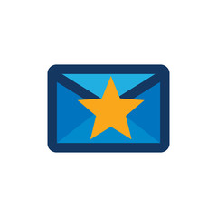 Mail Star Logo Icon Design