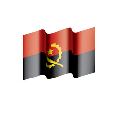 Angola flag, vector illustration