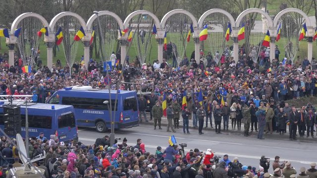 Special forces cars at the National Day parade in Alba Iulia 