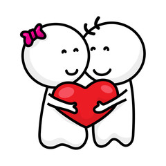 Couples of lover feeling love