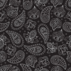 Indian ornaments. seamless pattern