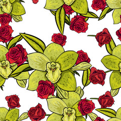 vector seamless flower pattern