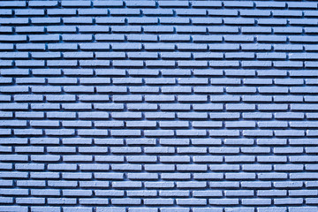 Pattern brick wall blue color background  for text and design.