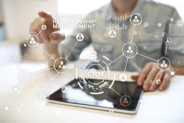 CRM. Customer relationship management concept. Customer service and relationship.
