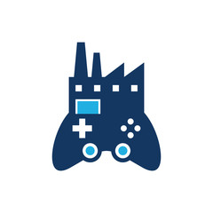 Factory Game Logo Icon Design