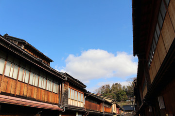 Fototapeta na wymiar Higashi Chaya, a kind of old town of Kanazawa which also popular as Geisha district
