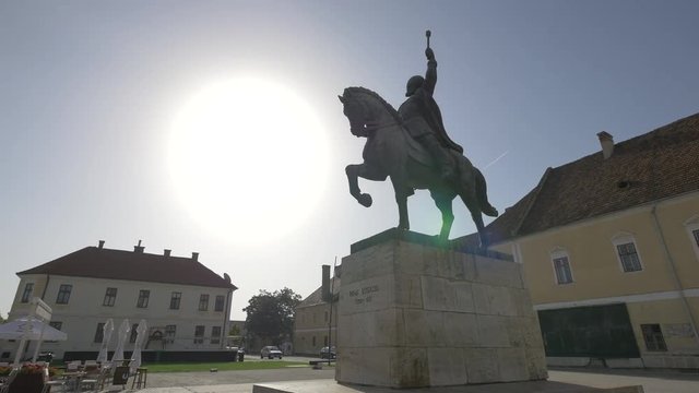 Low angle of Mihai Viteazul statue