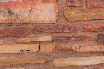 Close-up view of a rough brick wall near Alice Springs in the outback of the Northern Territory in Australia