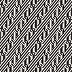 Vector seamless abstract shapes pattern. Modern stylish stripes texture. Repeating geometric tiles