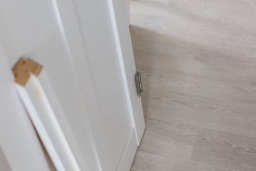 apartment corridor overlooking an entrance door an interroom