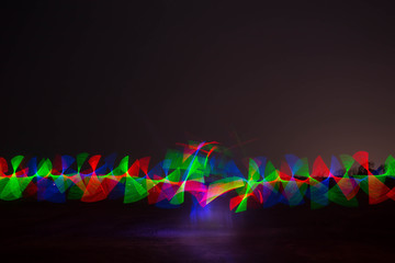 multicolor led light painting circle